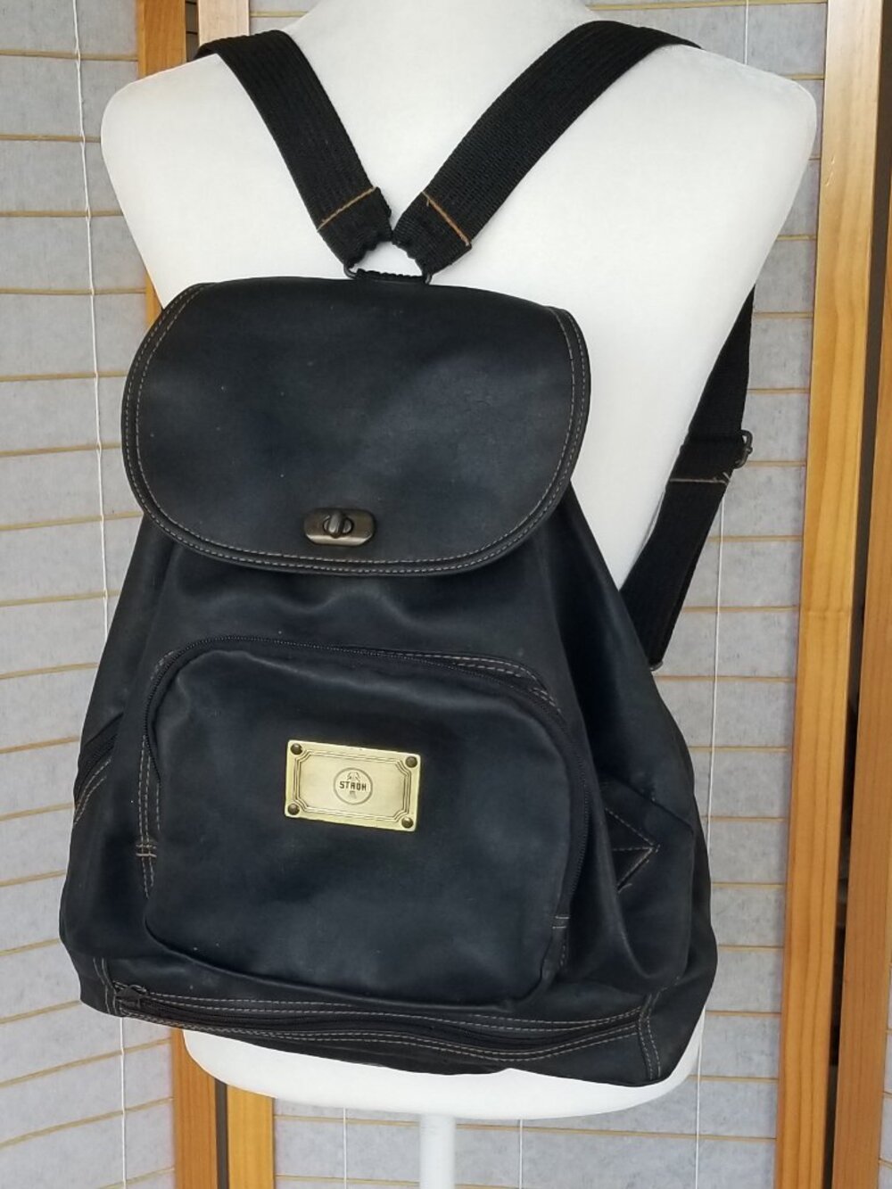 Chocolate Brown Backpack Stroh Austrian Rum Adjustable Straps AZO Free